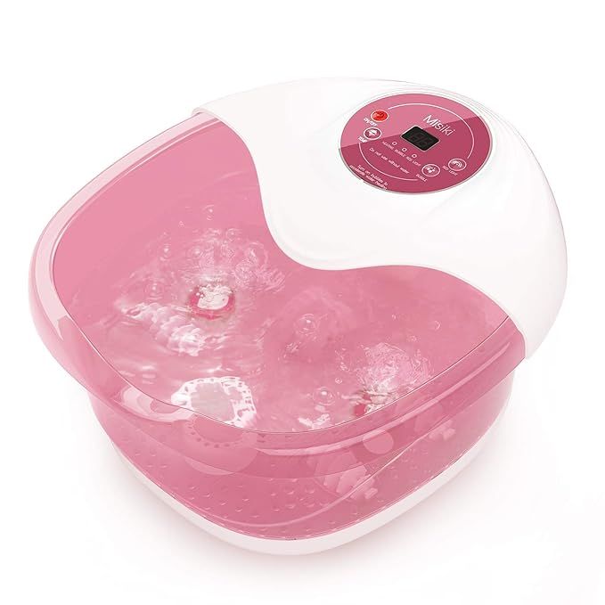 Foot Spa Misiki Foot Bath Massager with Heat, Bubbles Vibration, Red Light and Temperature Control,  | Amazon (US)