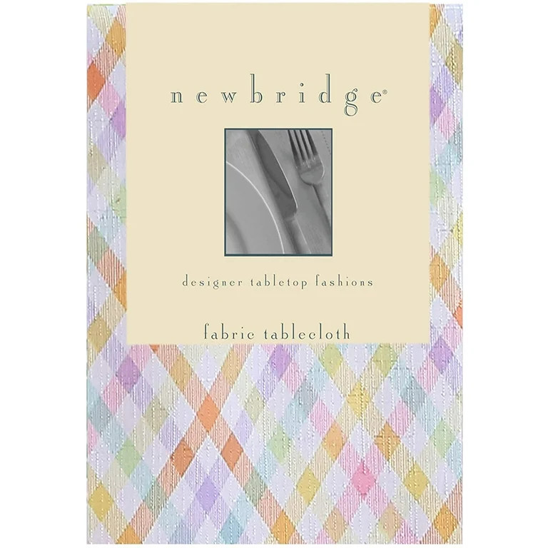 Newbridge Sweet Gingham Easter and Spring Easy Care Fabric Tablecloth, 60” x 102” Oblong/Rect... | Walmart (US)