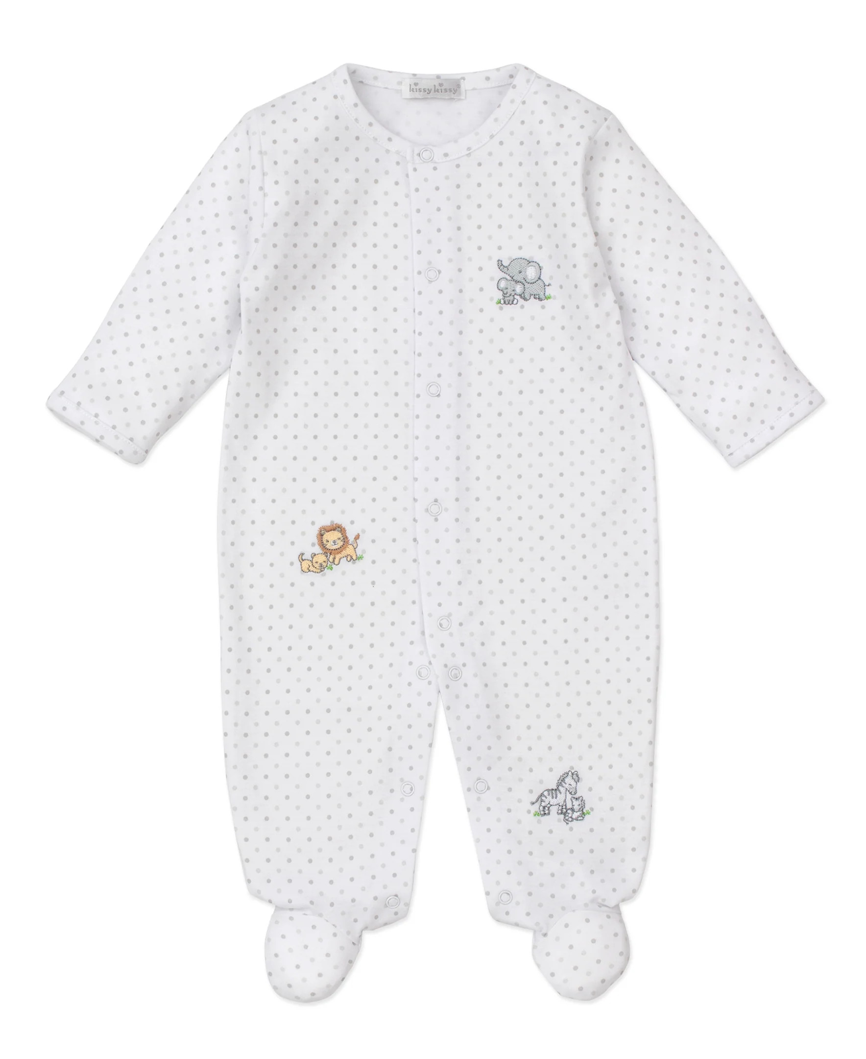 Baby Jungle Playdate Dot Footie | Kissy Kissy