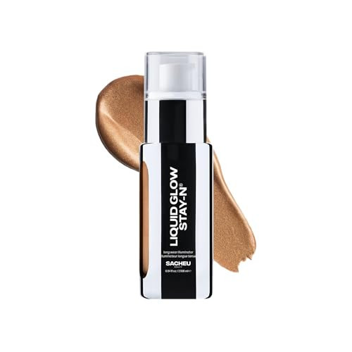 Sacheu Liquid Glow STAY-N Liquid Highlighter & Illuminator Makeup — 30ml Long Lasting Luminous Glow Lightweight Dewy Finish, Golden Hour | Amazon (UK)