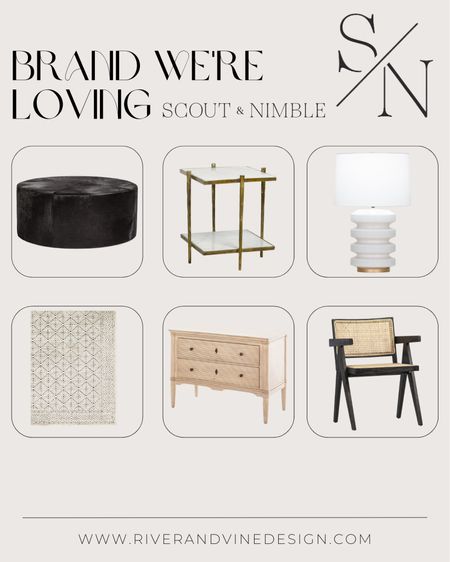 scout and nimble, designer favorites, hide ottoman, black round ottoman, white table lamp, white ceramic table lamp, brass end table, jeanneret chair, wood nightstand, neutral area rug, cane chair, contemporary furniture, lighting, table lamp, stone end table

#LTKhome #LTKstyletip #LTKFind