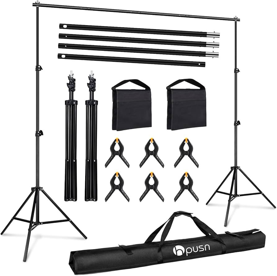 HPUSN Backdrop Stand - 10ft x 7ft Adjustable Photoshoot Backdrop - Photo Backdrop Stand for Parti... | Amazon (US)