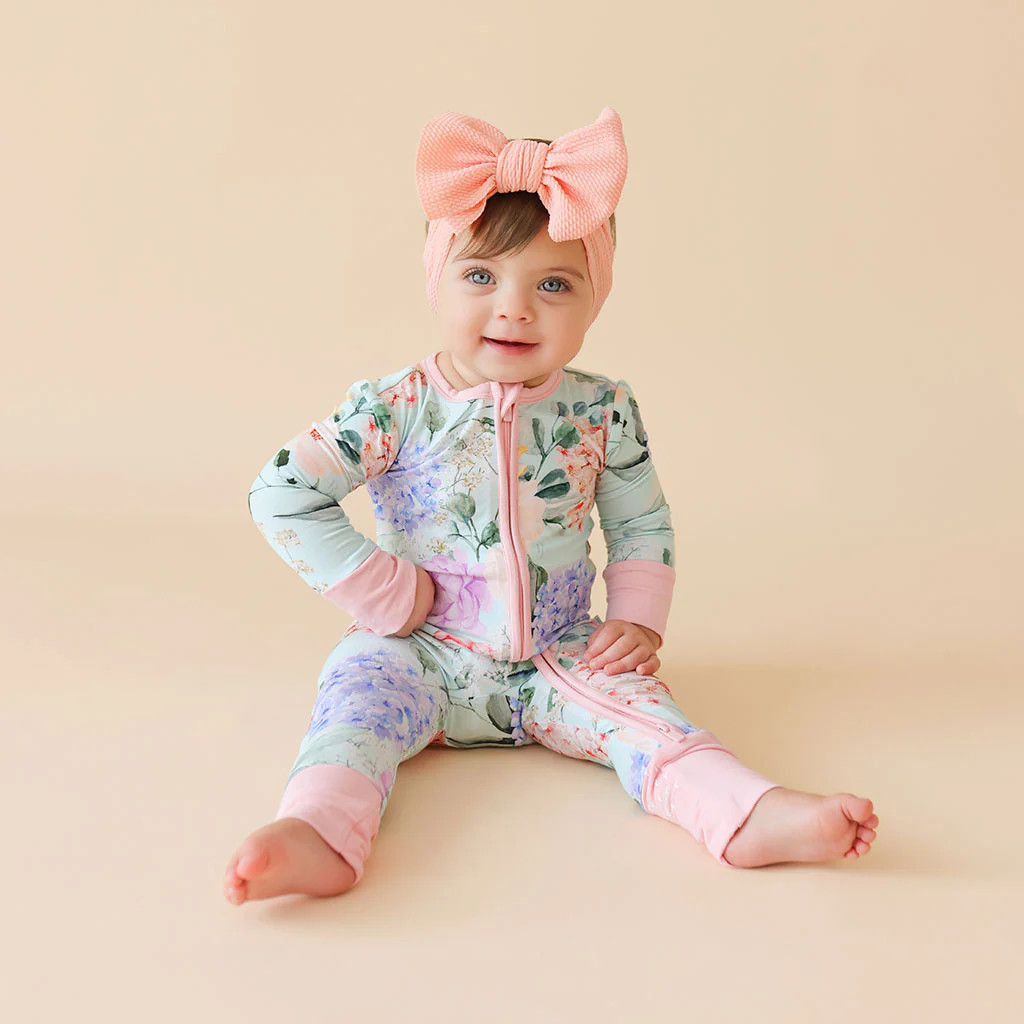 Floral Green Baby Convertible Sleeper | Erin | Posh Peanut