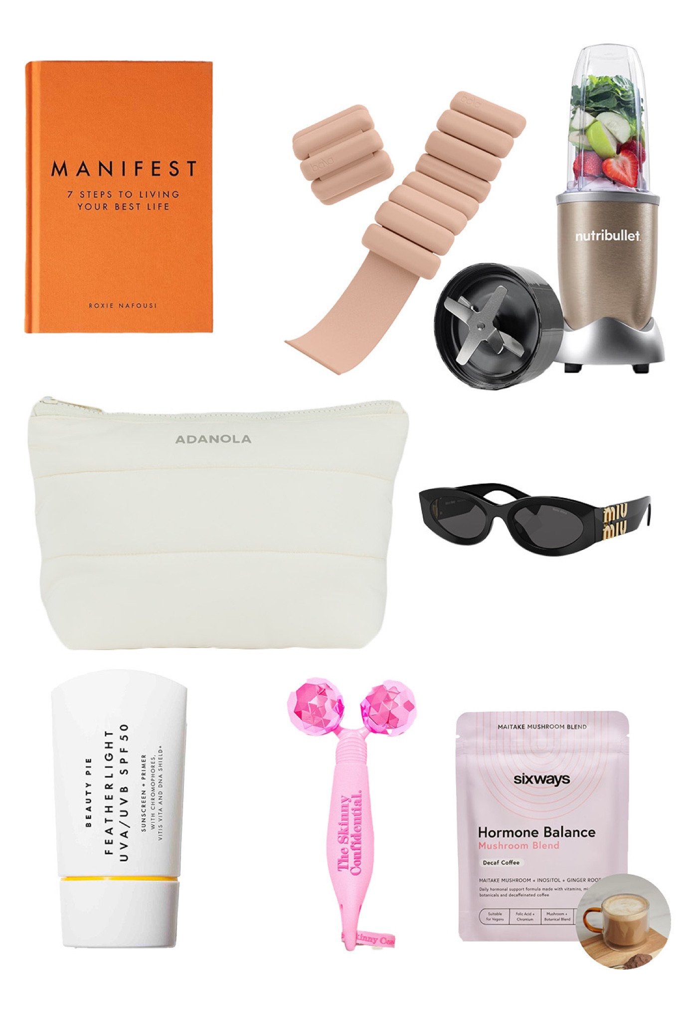 Wellness Girl Essentials ✨

Brands:
Manifest
Beauty Pie
Skinny Confidential 
Bala
Adanola
Sixways 
Nutribullet
Miu Miu

#LTKbeauty #LTKgiftguide #LTKstyletip