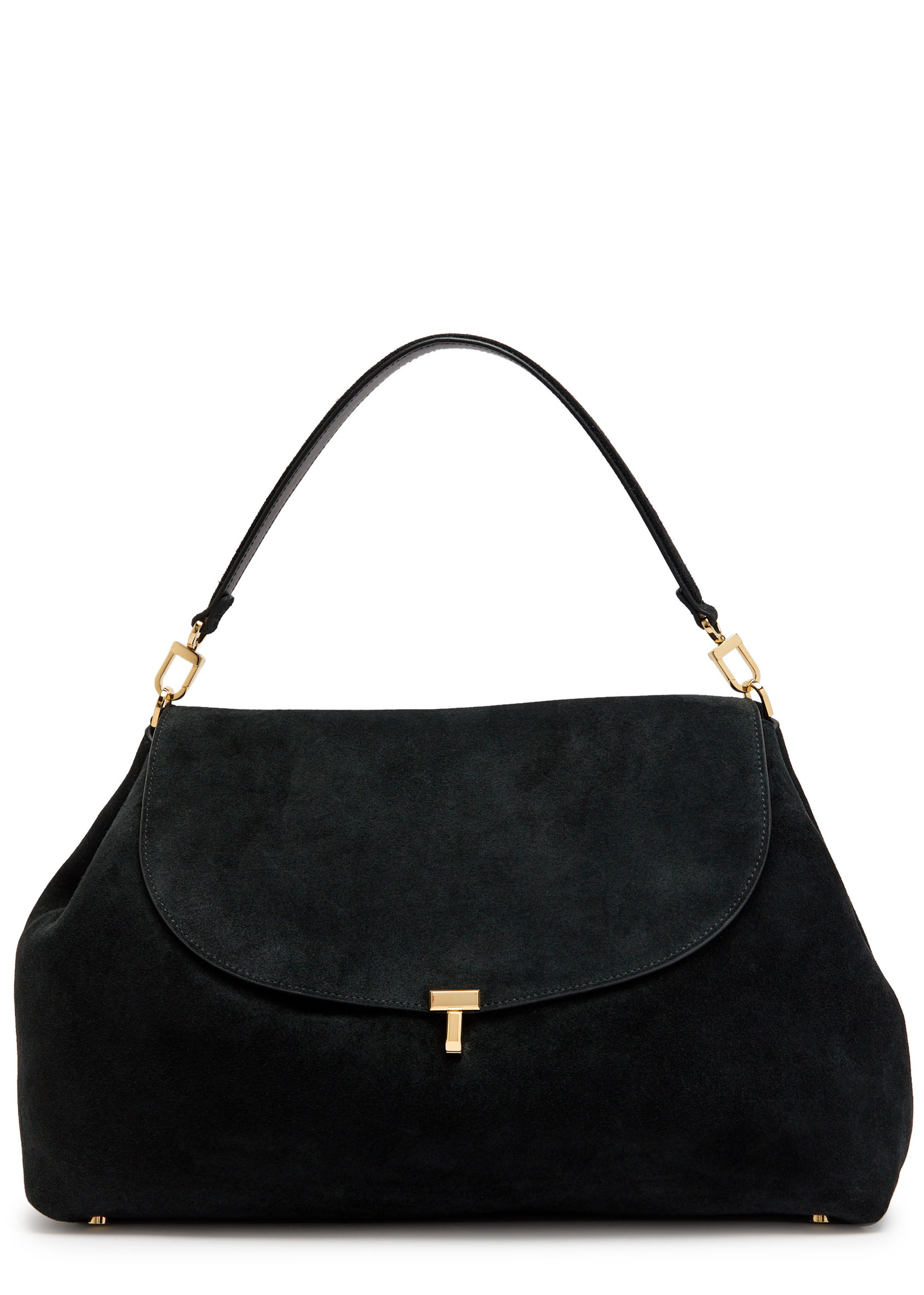 T-Lock suede top handle bag | Harvey Nichols