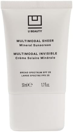 U Beauty Multimodal Sheer Facial Mineral Sunscreen SPF 25 with Non-Nano Zinc Oxide SPF Filter, pl... | Amazon (US)