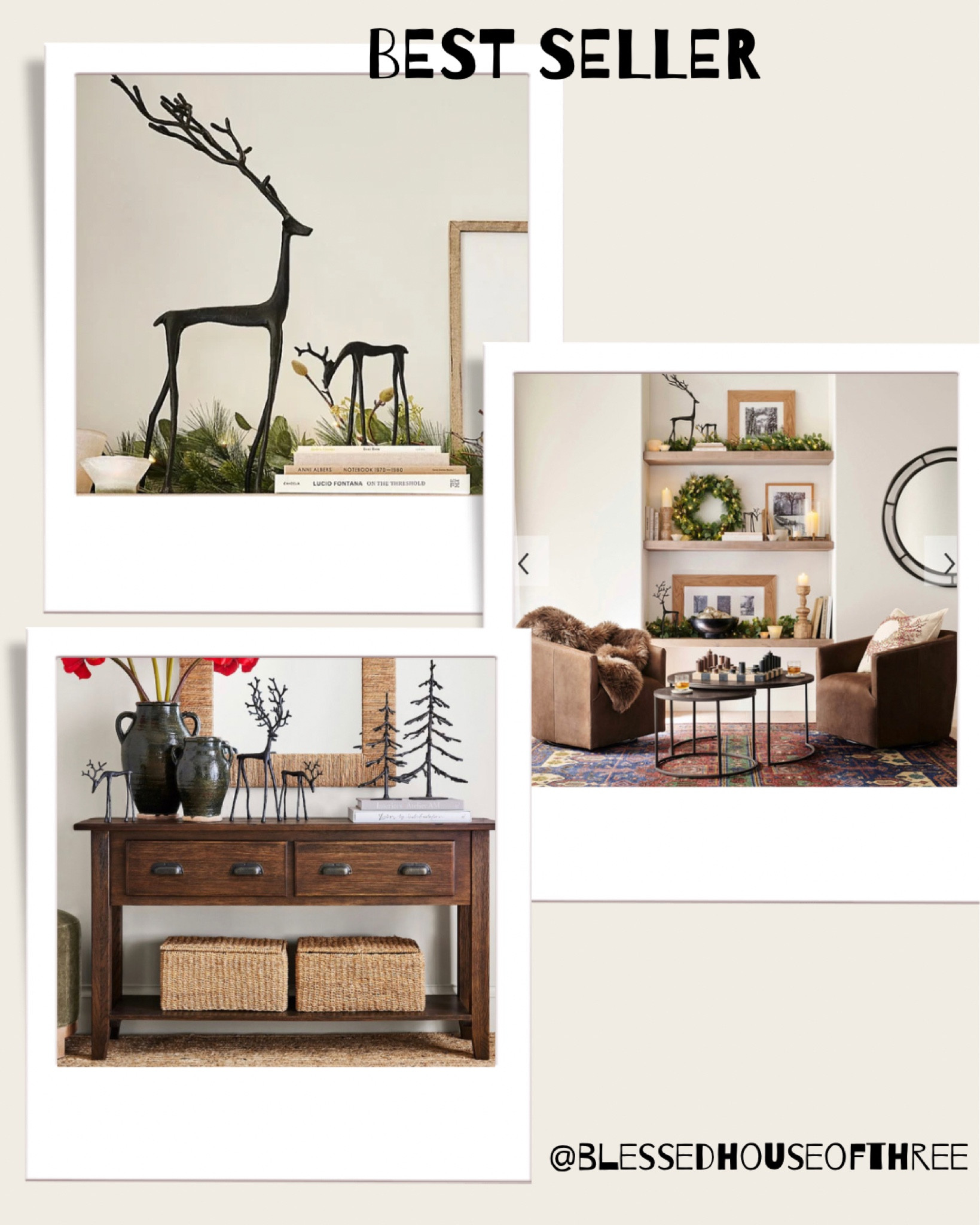 Love these viral reindeer. These are a high sell out risk

Christmas decor / holiday decor / table top decor / Potterybarn / popular reindeer sculptures / living room decor / shelf decor / must have Christmas decor / candle holder / terracotta vase / metal trees

#LTKhome #LTKHoliday #LTKstyletip