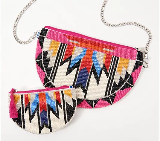 America and Beyond Embellished Crossbody and Card Holder | QVC