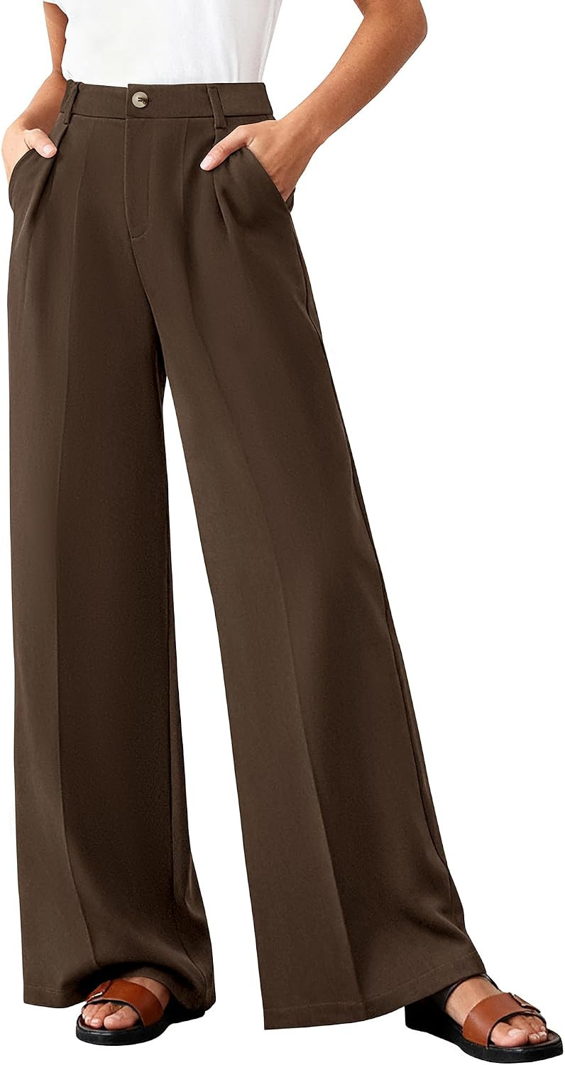 BTFBM Wide Leg High Waisted Dress Pants Women Pockets | Amazon (US)