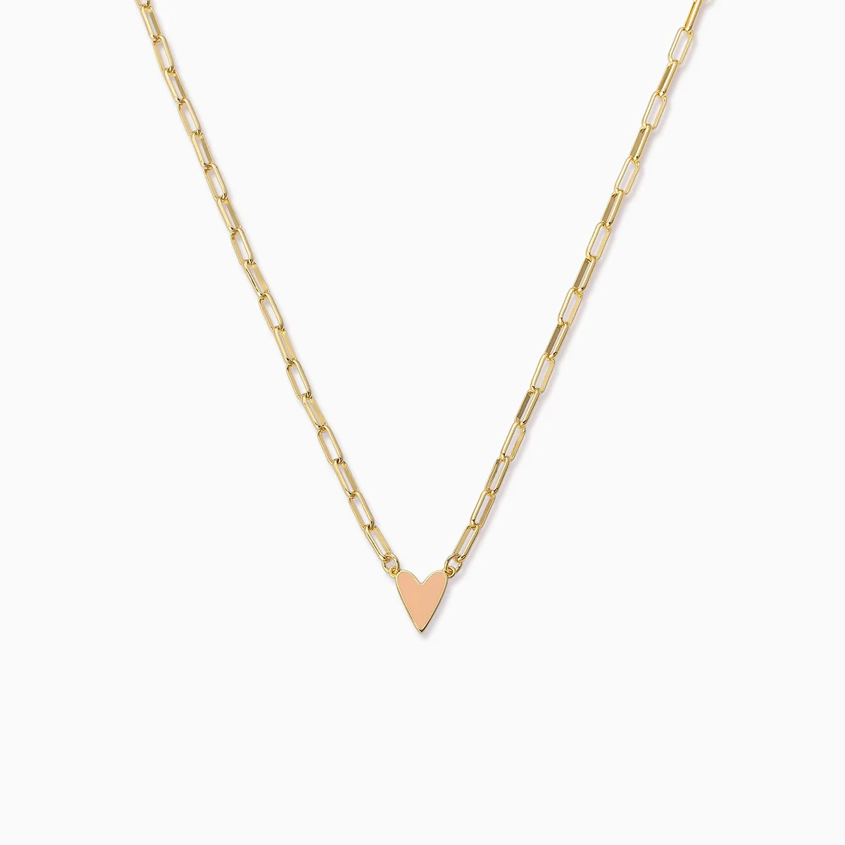 Blush Enamel Heart Necklace | Uncommon James