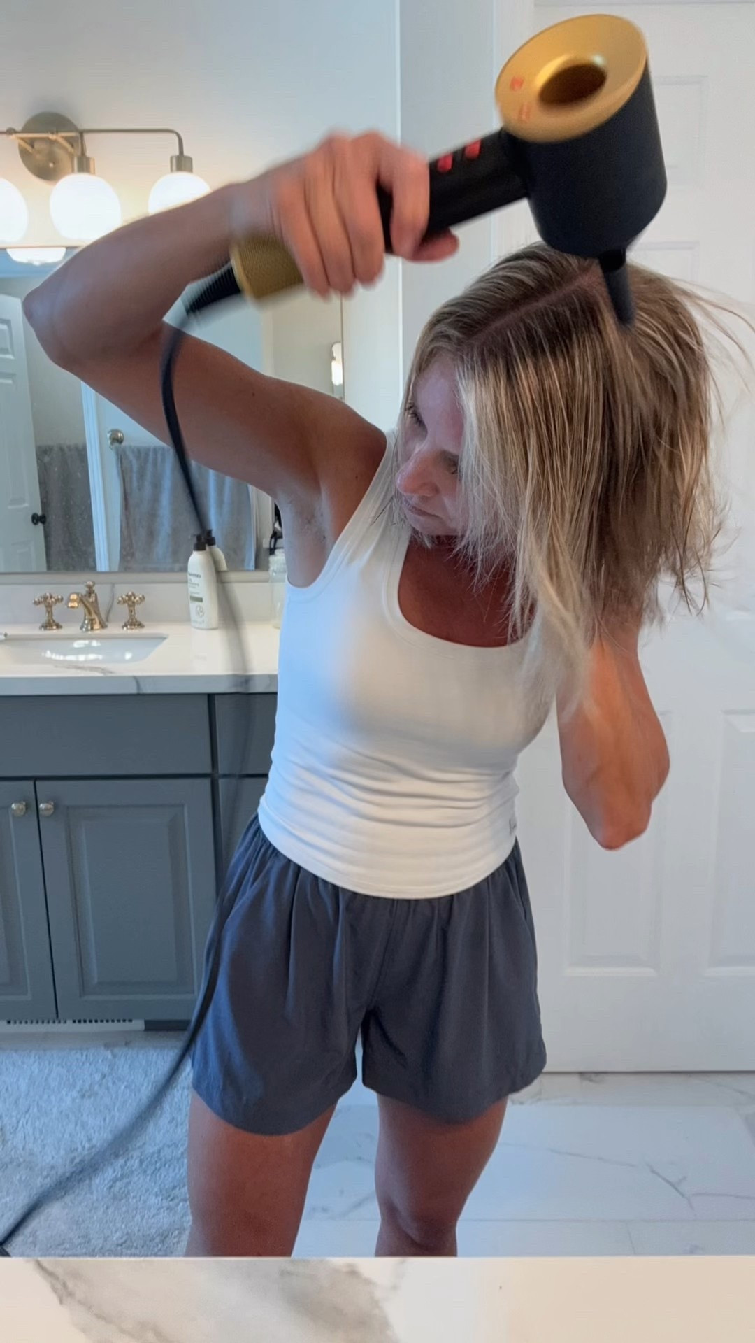 Super comfy tank & shorts! Great for travel sports or travel in general!! I’m wearing an XSin both. 