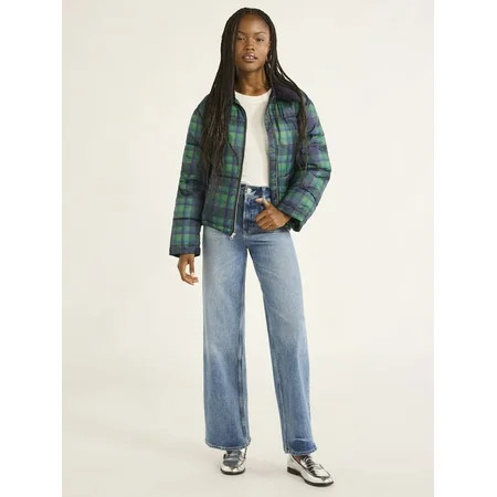 Free Assembly Women s and Women s Plus Short Puffer Jacket Sizes XS-4X | Walmart (US)