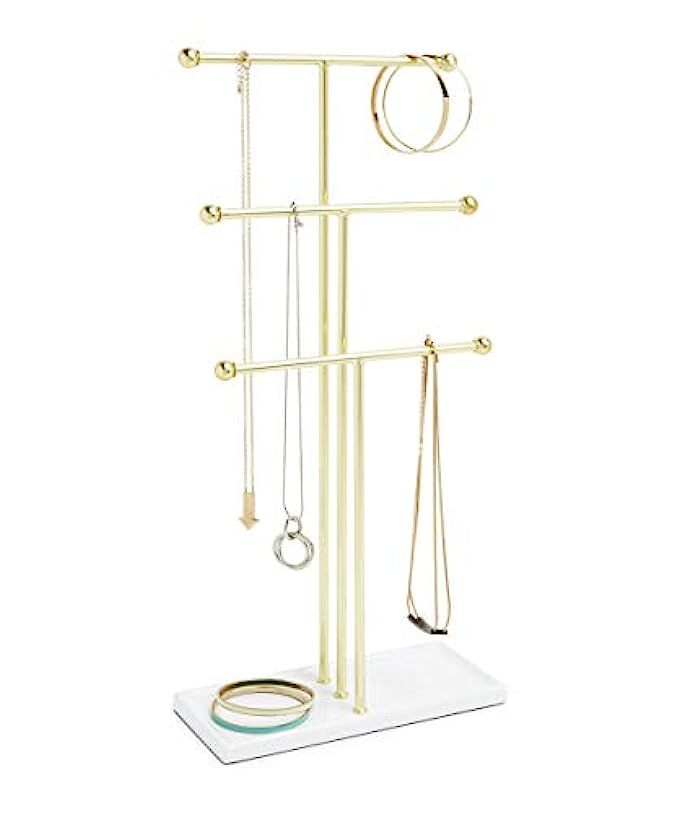 Umbra 299330-524 Trigem Hanging Jewelry Organizer, Brass | Amazon (US)