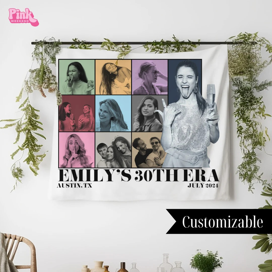 Eras Tour Custom Birthday Party Tapestry - Swiftie Celebration - Custom Banner, Taylor Swift Bach... | Etsy (US)