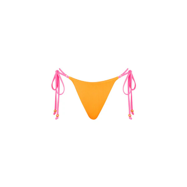 Thong Tie Side Bikini Bottom - Peach Pop | Kulani Kinis US