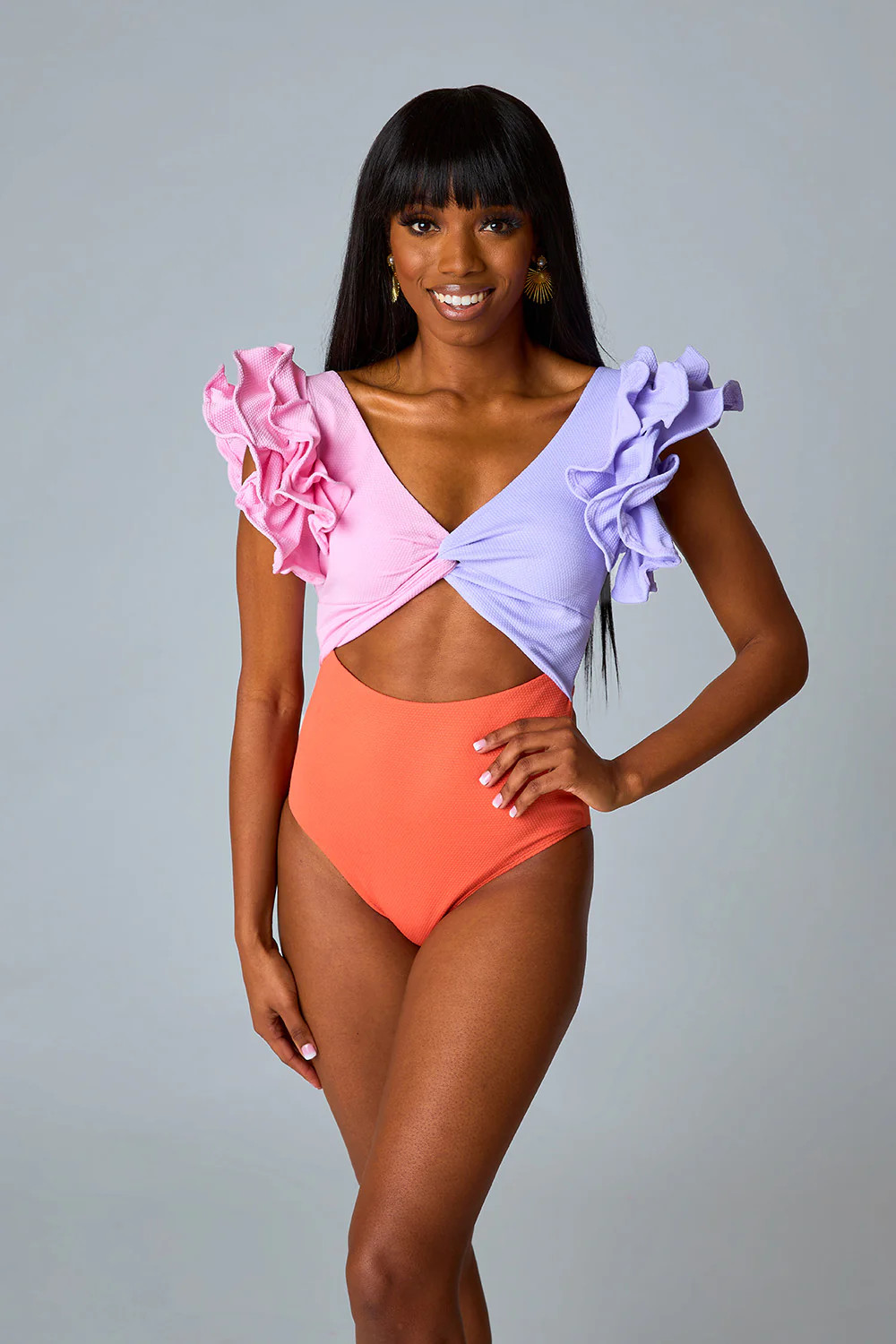 BuddyLove | Jamie Cut Out Front One-Piece | Sunkissed | BuddyLove