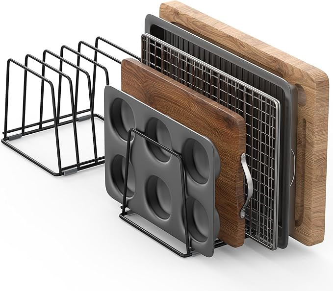 Cutting Board Organizer Kitchen Organizer Rack for Cutting Board, Bakeware, and Cookie Sheet, 5-S... | Amazon (US)