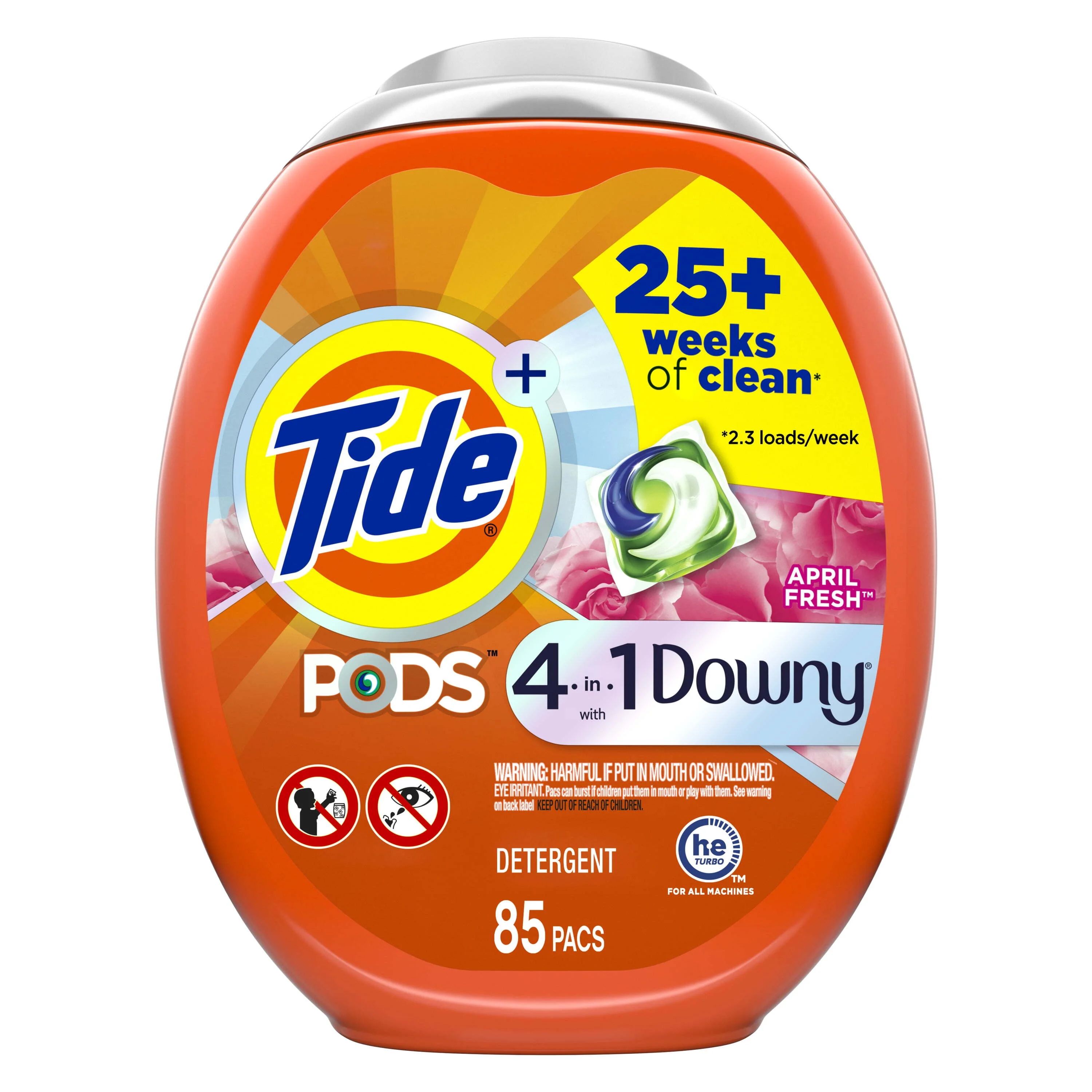 Tide Pods Laundry Detergent Soap Packs with Downy, April Fresh, 85 Ct - Walmart.com | Walmart (US)