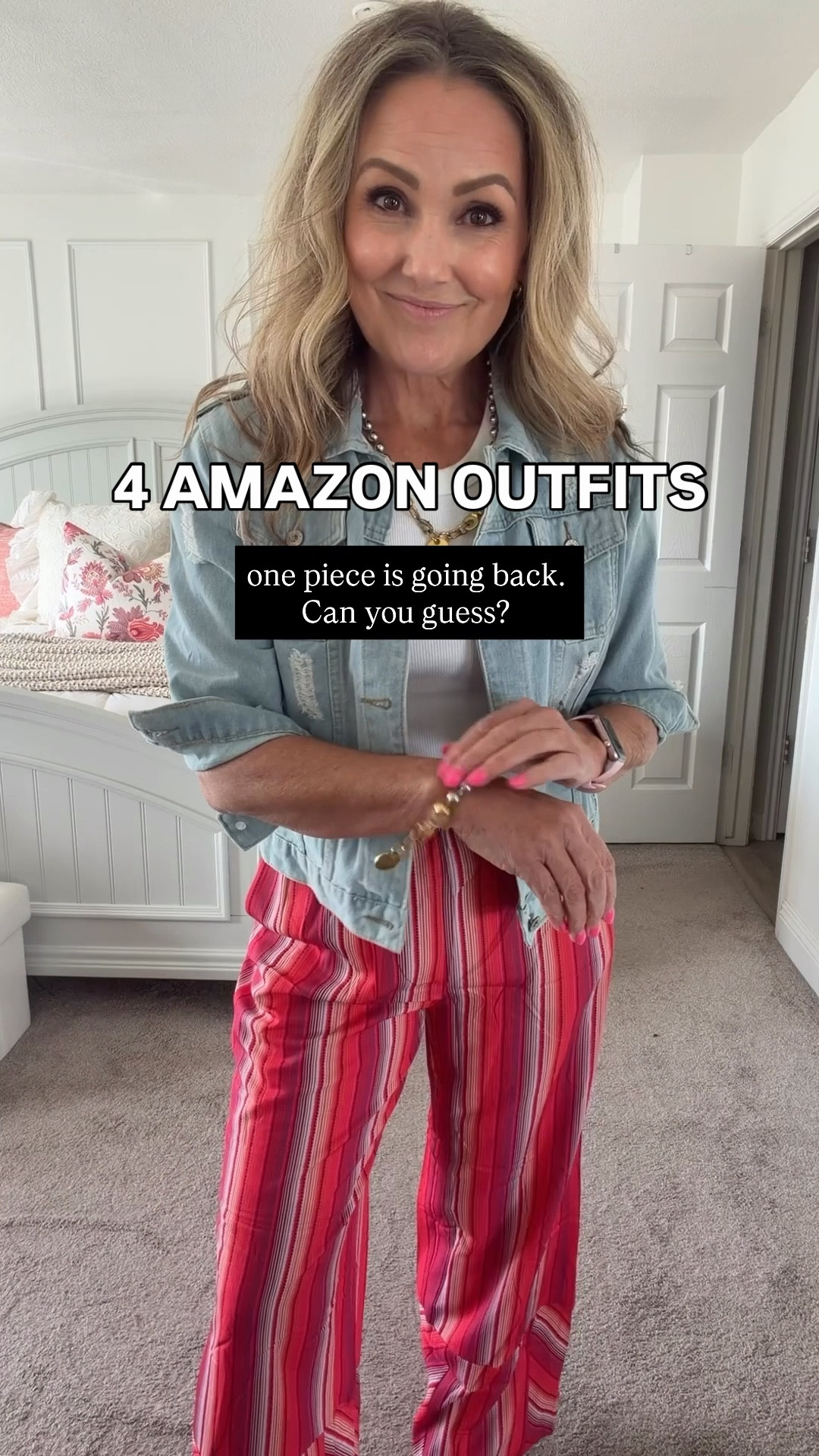 One of these pieces is definitely NEVER going to be worn - it’s the balloon pants in the second outfit. 😬
Not for me. 

Please message me separately on Instagram for the jewelry.

#WomenOver50 #AmazonOutfit 

#LTKgrwm #LTKOver40 #LTKootd