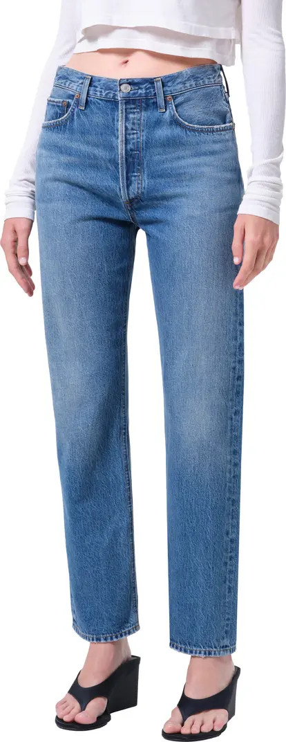'90s Pinch High Waist Straight Leg Jeans | Nordstrom