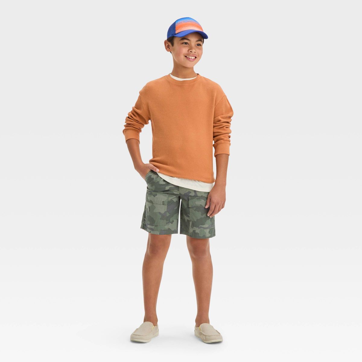 Boys' Relaxed 'At the Knee' Pull-On Cargo Shorts - Cat & Jack™ | Target