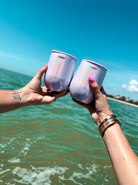 Cheers! Corkcicle insulated stainless steel wine tumbler is perfect for spring break vacations and beach trips summer break and wine picnics 