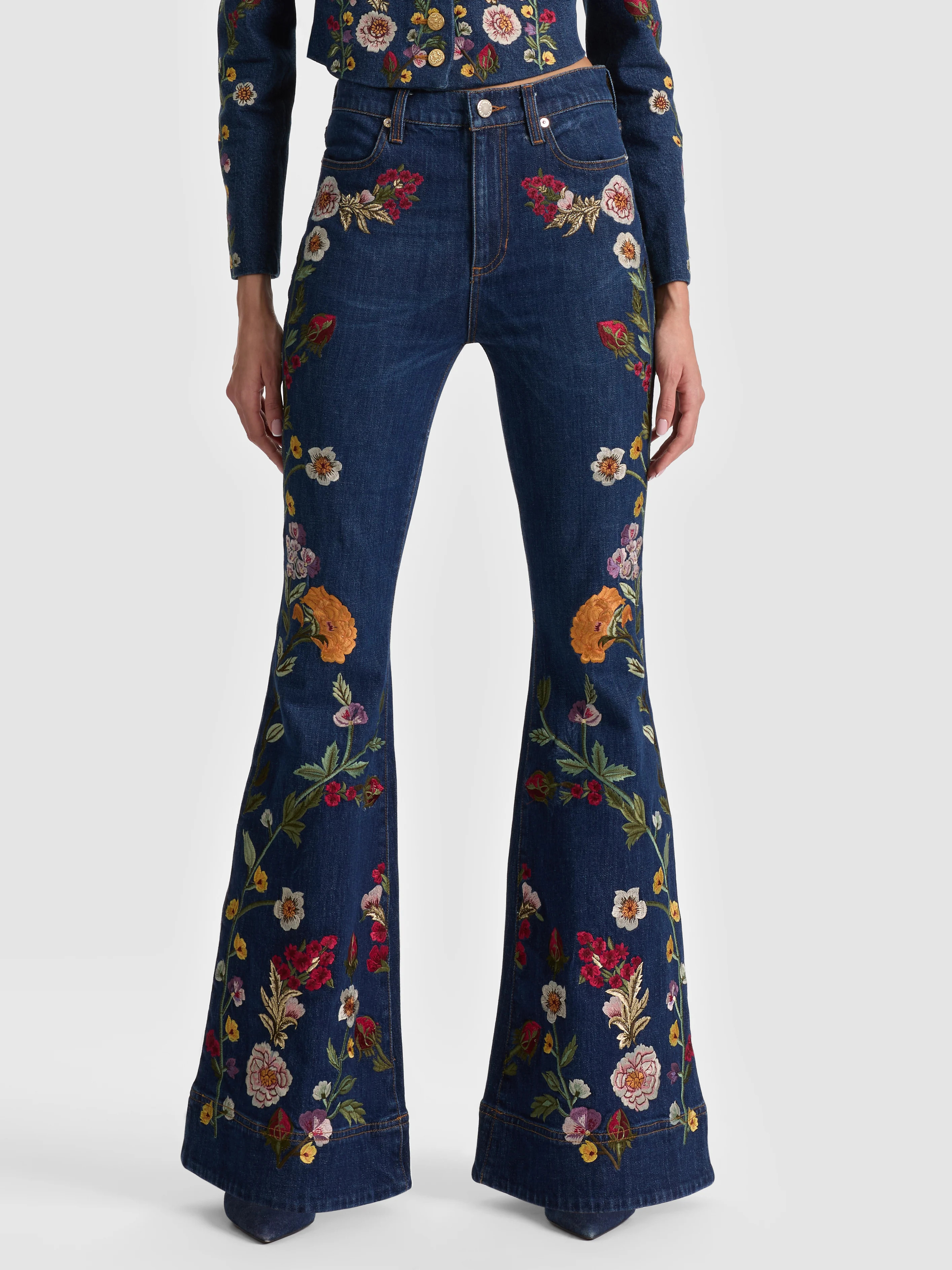 alice + olivia BEAUTIFUL EMBROIDERED JEAN | Alice + Olivia