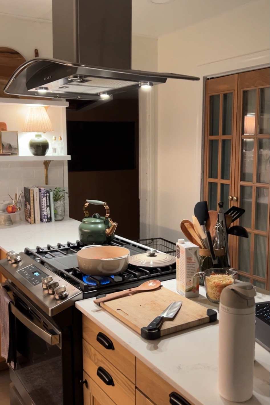 Kitchen decor. Green tea kettle. Cozy cottage decor.

#LTKHome #LTKFindsUnder50