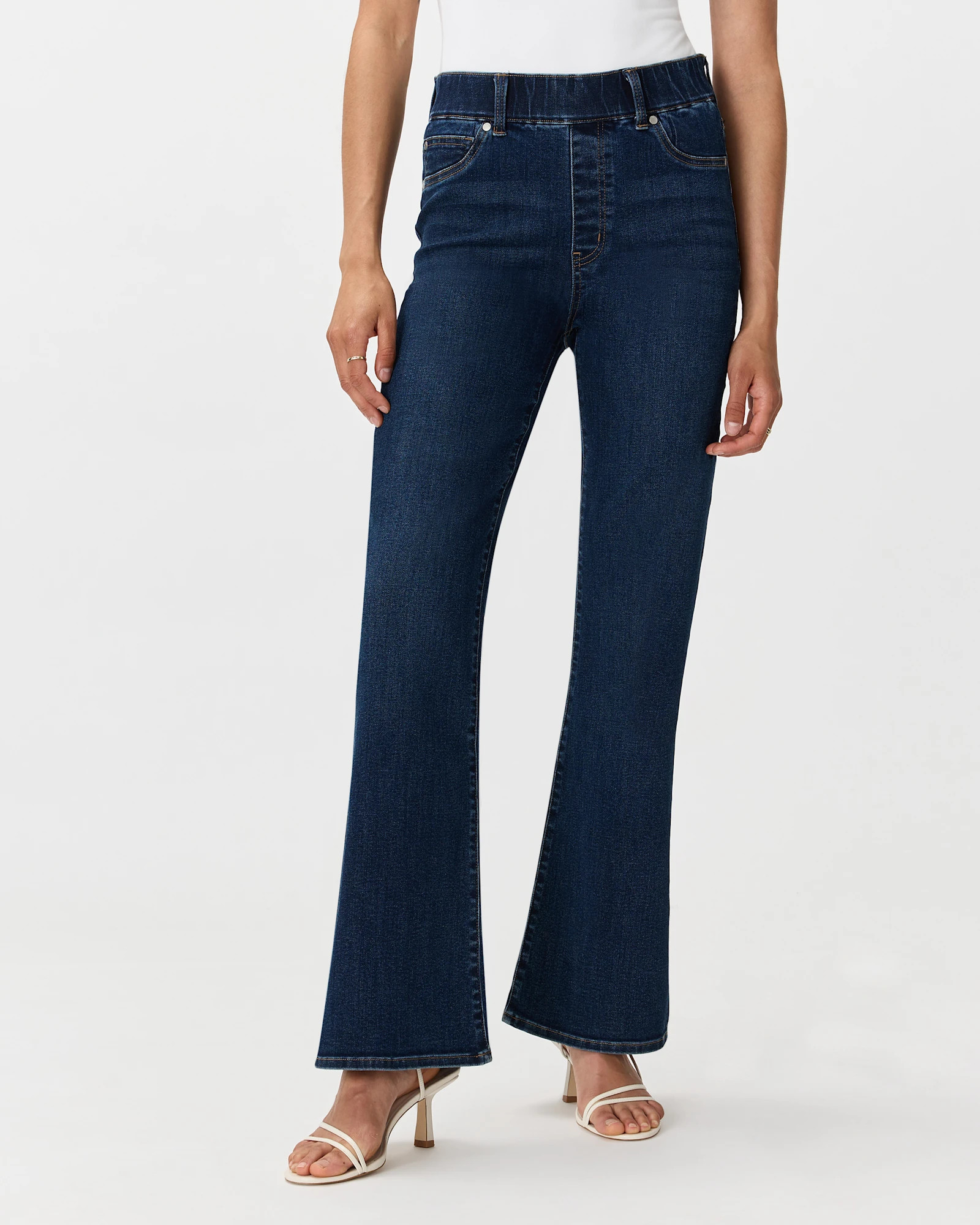 Nina Stretch Pull-On Flare Jeans | Quince