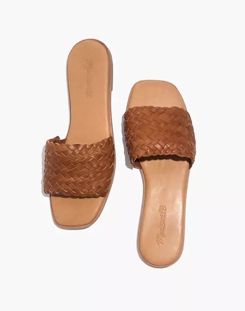 The Lianne Slide in Woven Leather | Madewell