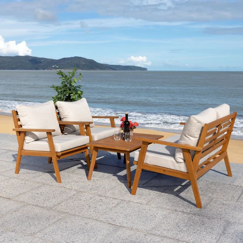 Arette 4Pc Outdoor Living Set | Wayfair Professional