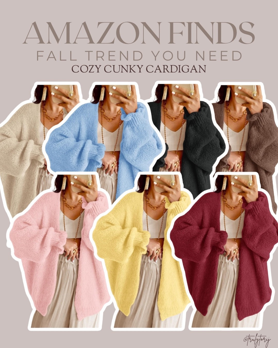 THE CARDIGAN OF THE SEASON 👀🤎 say CARDI to shop! 

If cozy + cute is the goal, these Amazon chunky cardigans NEED to be on your fall wishlist! And I’m loving all the color options. 🍂

Which color are you picking?! 👇🏼

#amazonfinds #amazonfashion #fallfashion #cardiganseason #fallstyle

Amazon cardigan, Amazon chunky cardigan, cozy cardigan, fall cardigan, Amazon fall finds, affordable fall fashion, fall outfit ideas, women’s fall fashion, Amazon clothing finds, fall fashion trends 2026

#LTKootd