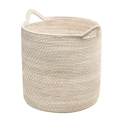 Stretford Rattan Basket Color: White | Wayfair North America