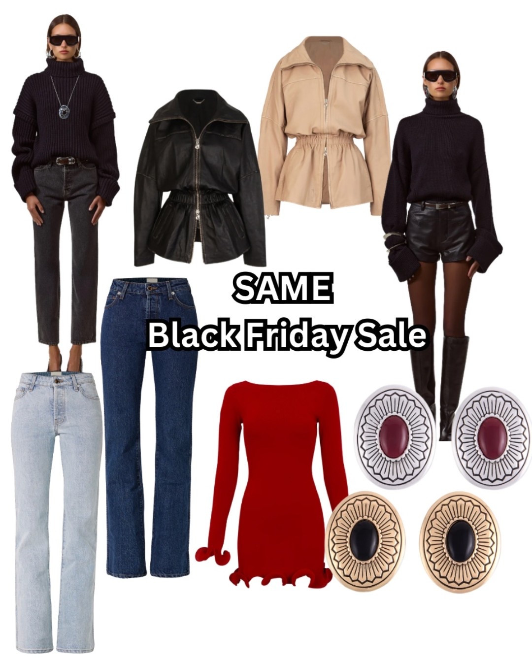 SAME Los Angeles is having a Black Friday sale and I’ve been dying to try their denim and leather. Everyone says The Perfect Jean is a dupe for the Khaite Danielle! Love the leather parka and the western inspired statement earrings too. Here’s everything I’m ordering to try! It’s definitely a splurge order but would be great pieces for a Christmas gift for a fashionable mom, daughter, wife, girlfriend!

#LTKSaleAlert #LTKCyberWeek