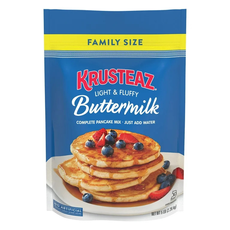 Krusteaz Complete Buttermilk Pancake and Waffle Mix, Light & Fluffy, 5 lb Bag | Walmart (US)