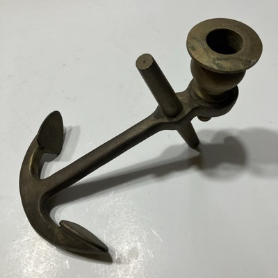 Solid Brass Anchor Candle Holder | eBay US