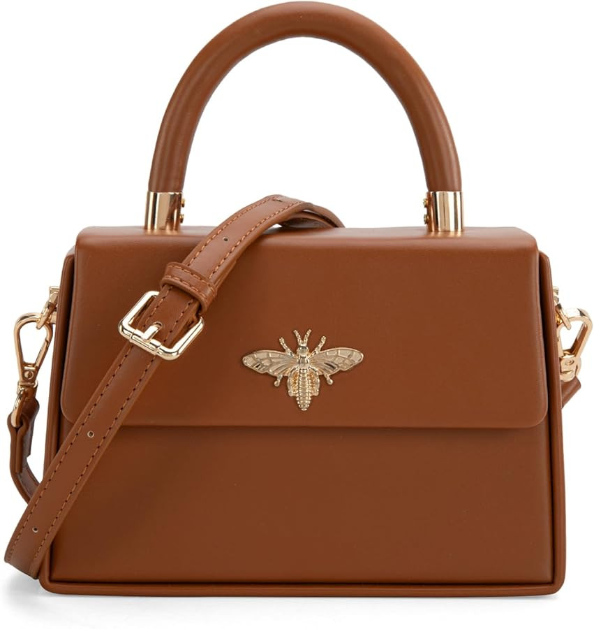 Milan Chiva Small Top Handle Purses for Women Mini Satchel Crossbody Bag Elegant Square Bag | Amazon (US)