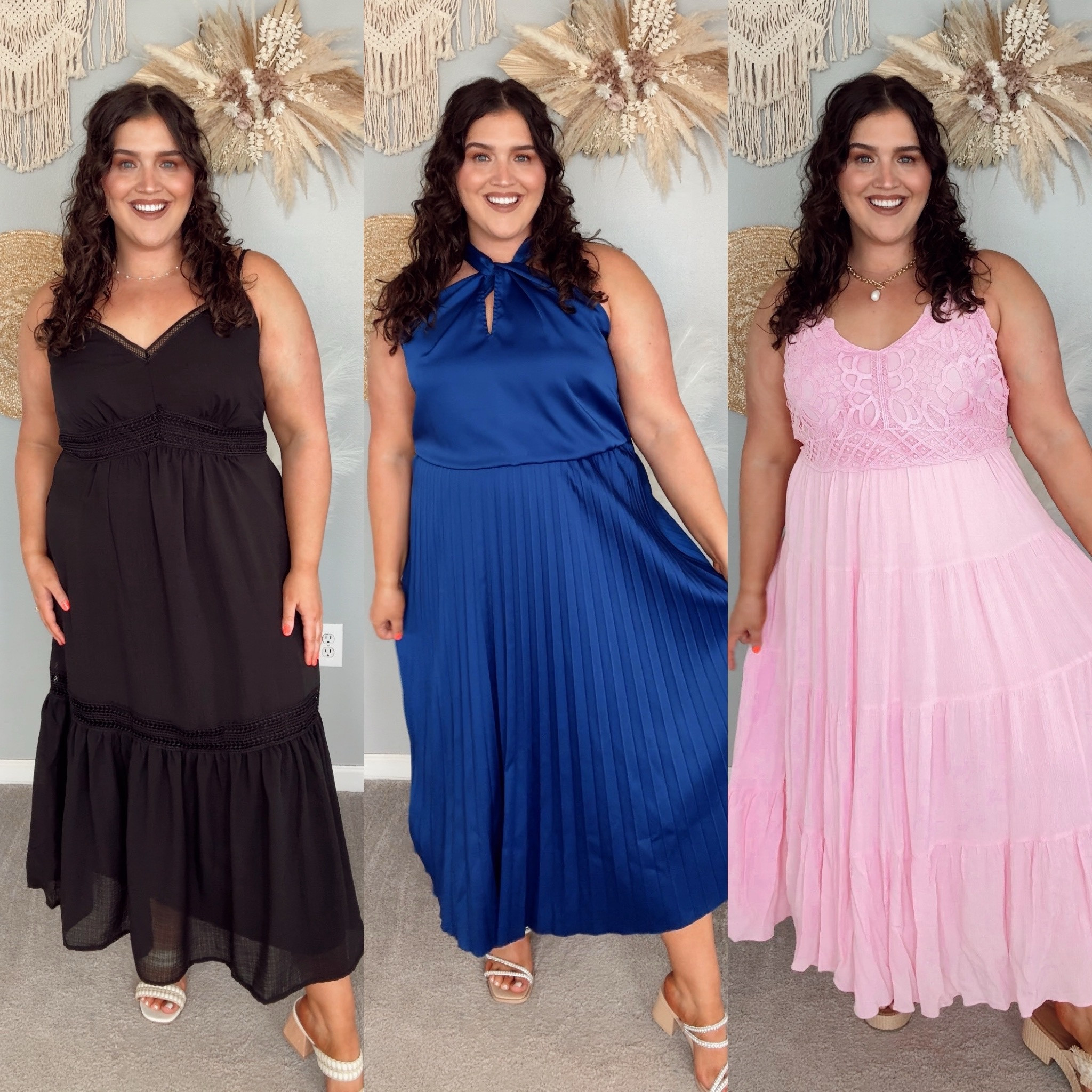 Affordable Walmart Summer dresses for different occasions ☀️🌴🌺
Flowy black dress, satin pleated halter royal blue wedding guest, pink flowy maxi. 
All size XXL or 1X 

#LTKStyleTip #LTKSeasonal #LTKPlusSize