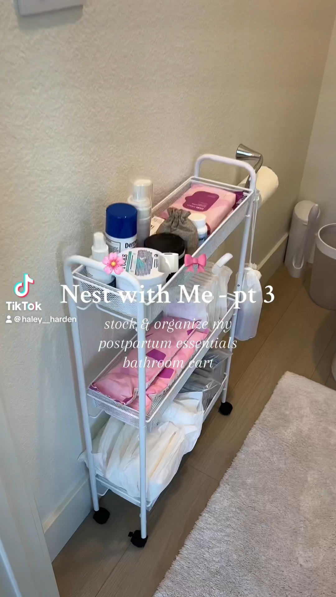 Nesting mode- postpartum healing essentials bathroom cart 🌸🚿🧻🎀🩹

#LTKBump #LTKSaleAlert #LTKBaby