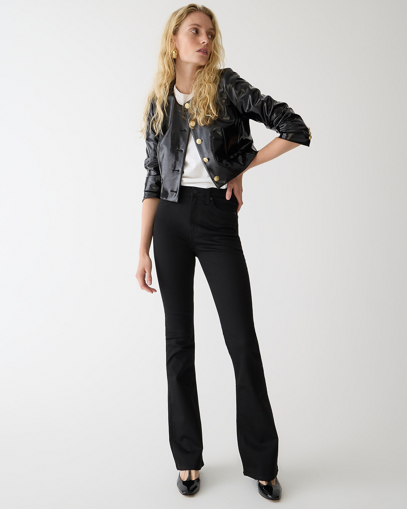 Skinny flare jean in black | J. Crew US