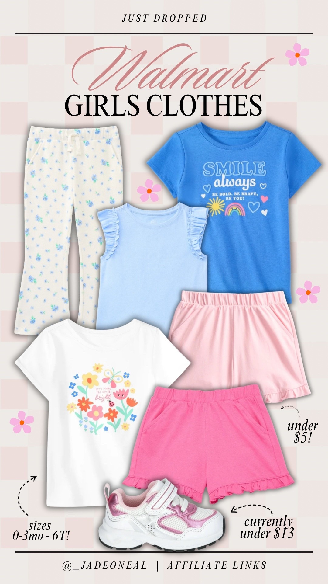 JUST DROPPED 🤩 Walmart girls clothes for spring! So many cute, affordable ‘play’ clothing options / great mix and match pieces.

Seasonal kids girls toddlers babies mom life affordable trending pink blue white inexpensive 

#LTKmomlife #LTKKids #LTKBaby