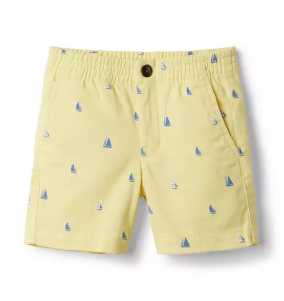Sailboat Twill Pull-On Short | Janie and Jack