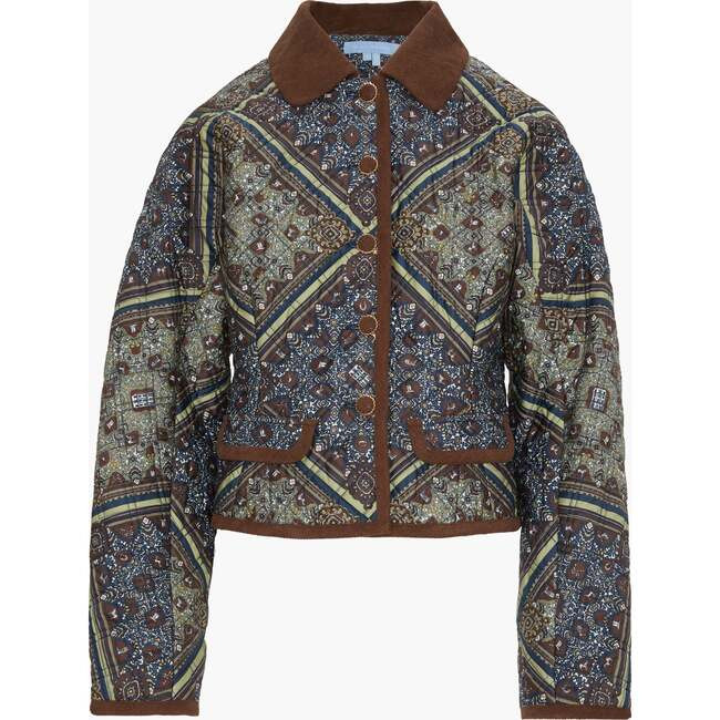 Hill House Home | The Dax Jacket, Olive Equestrian Scarf (Green, Size X-Small) | Maisonette | Maisonette