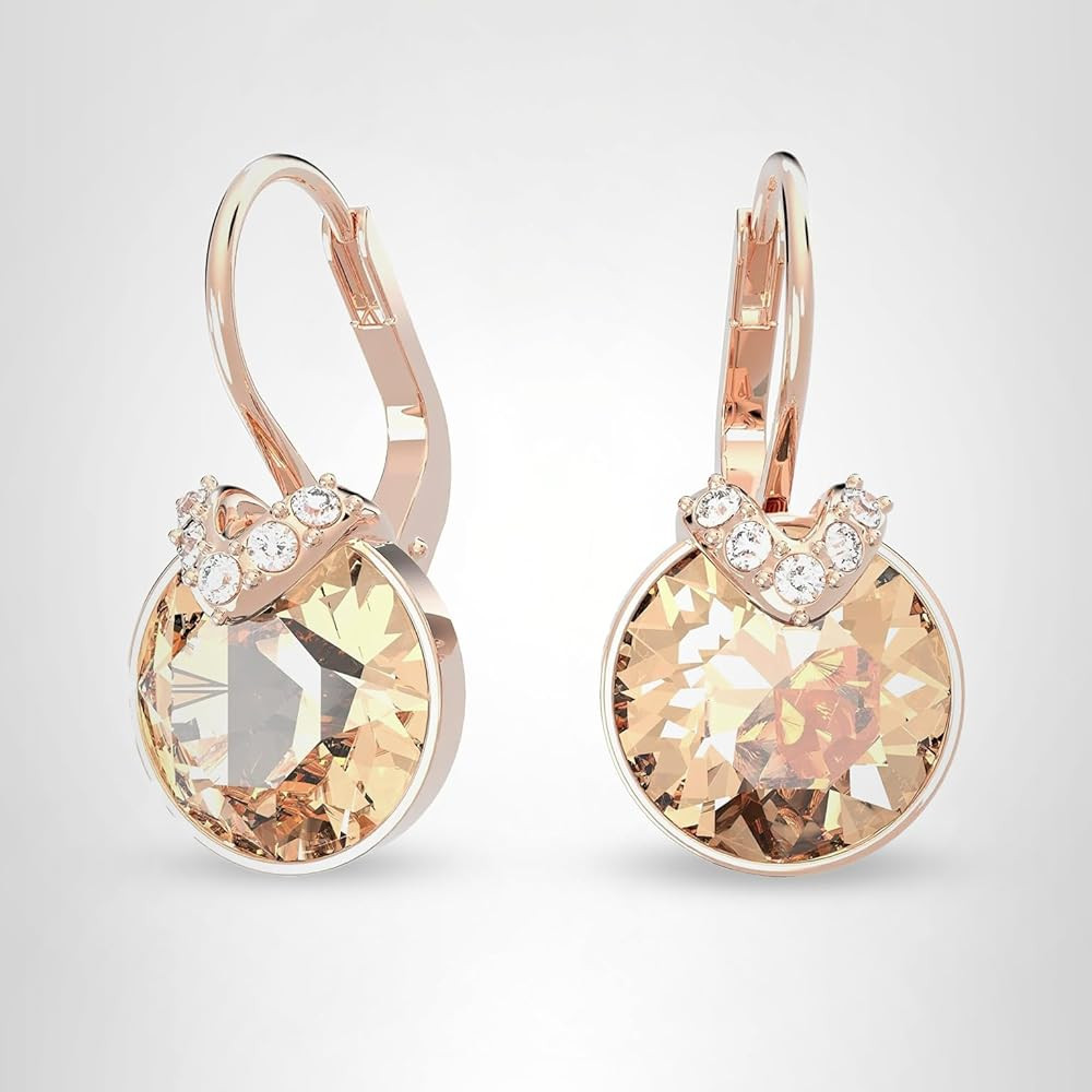 Swarovski Bella V Crystal Earrings, Grey, Yellow, Clear, Rose Color Crystals, Part of the Swarovs... | Amazon (US)