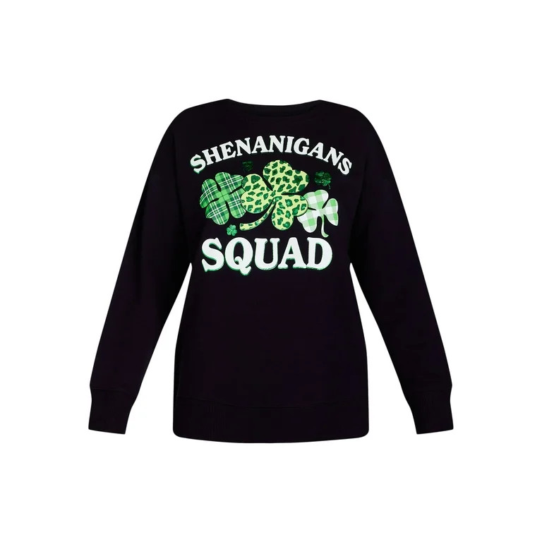St. Patrick’s Day Women's Graphic Sweatshirt from Way to Celebrate, Sizes S-XXXL | Walmart (US)