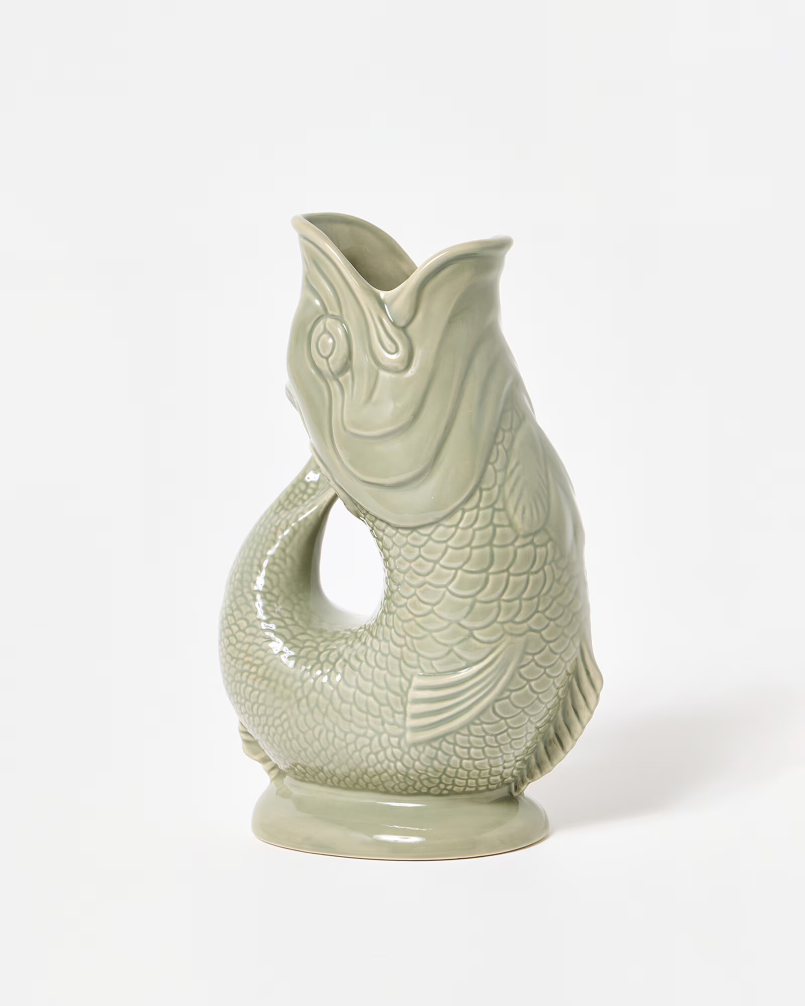 Green Ceramic Gluggle Jug Extra Large | Oliver Bonas | Oliver Bonas (Global)