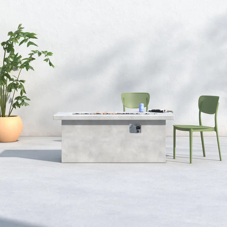 Latitude 24'' H Concrete Outdoor Fire Pit Table | Wayfair North America