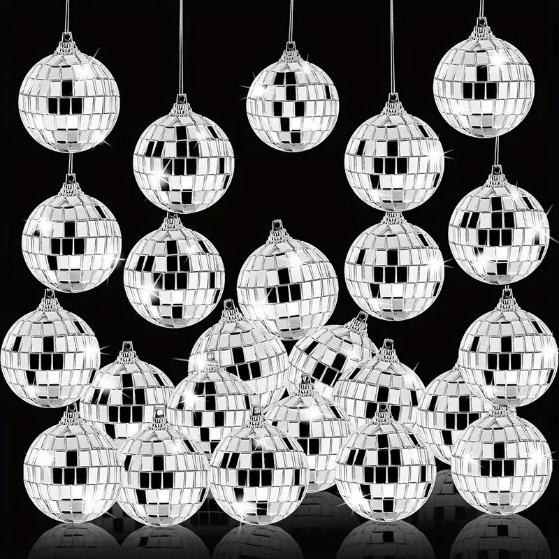 Silvery Disco Mirror Balls, Christmas Balls Christmas Tree Ornaments,baubles Hanging Mirror Disco... | Temu Affiliate Program