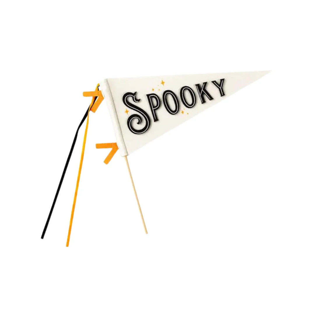 'Spooky' Felt Pennant | Pink Antlers