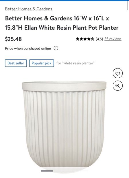 The best white Walmart planters! 

#LTKSeasonal #LTKunder50 #LTKFind